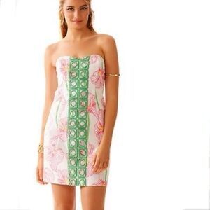 Lilly Pulitzer Clover Cup Angela strapless dress